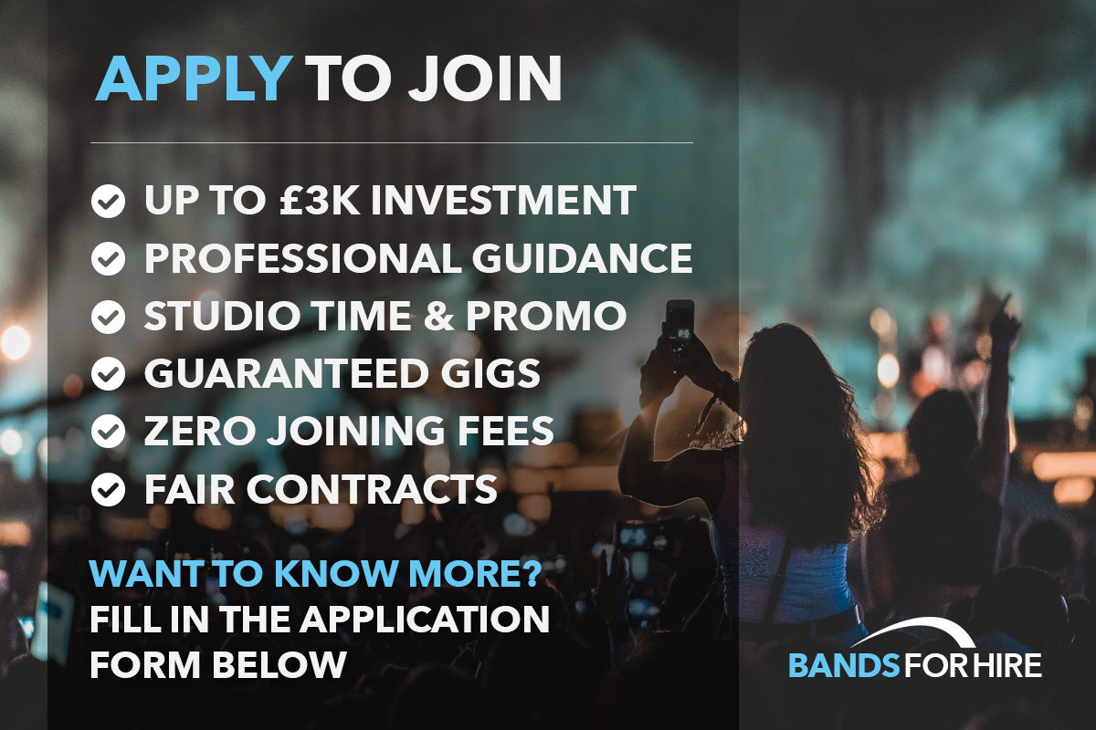 Investment and Professional Guidance from Bands For Hire Join our Artist Development Program